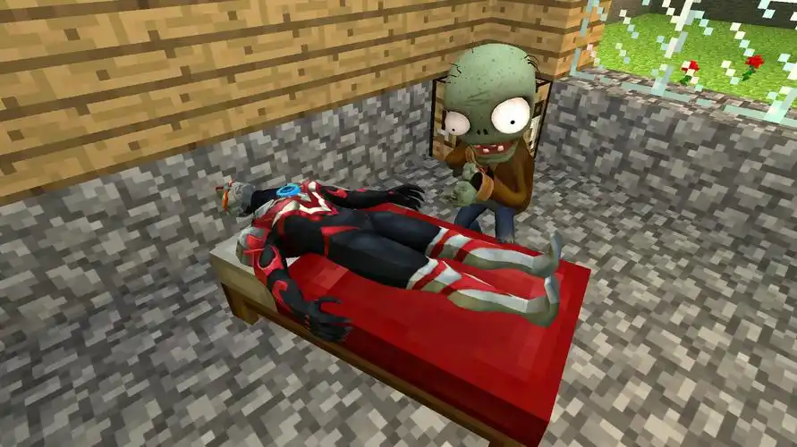 欧布奥特曼在家 b>睡觉僵尸 /b>进来咬了他一口