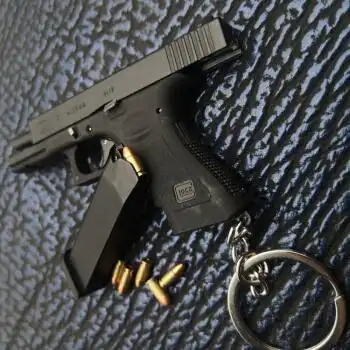 仿真金属模型合金帝国13格洛克17金属模型抢仿真抛壳玩具钥匙扣不可