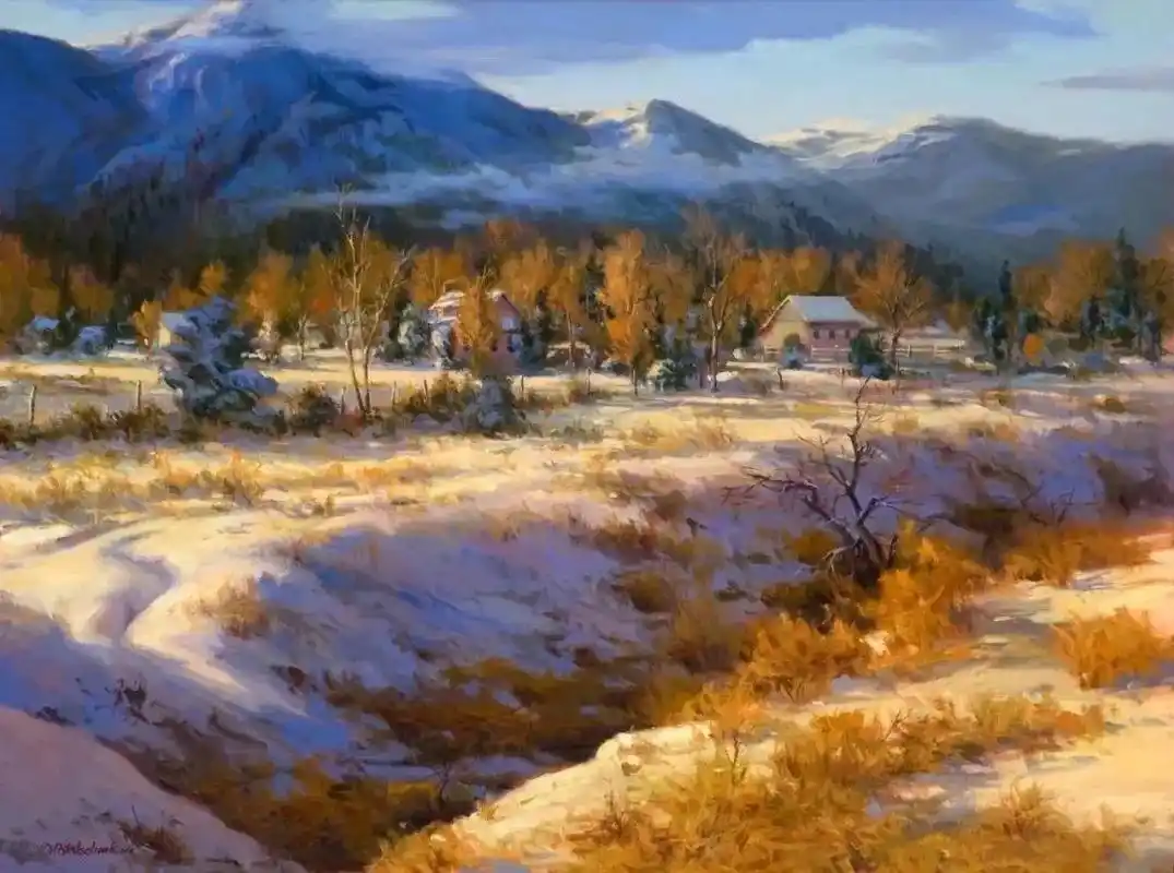 油画#风景画 #原创作品 #一起享受大自然的美 名家作品分享 - 抖音