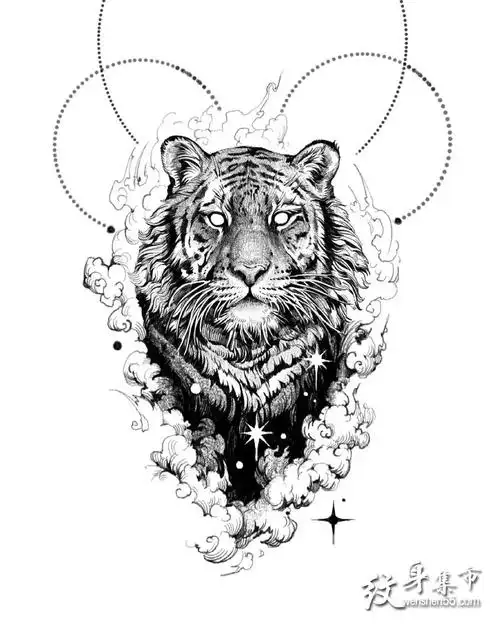 黑灰写实纹身黑灰写实纹身手稿黑灰写实纹身手稿图案