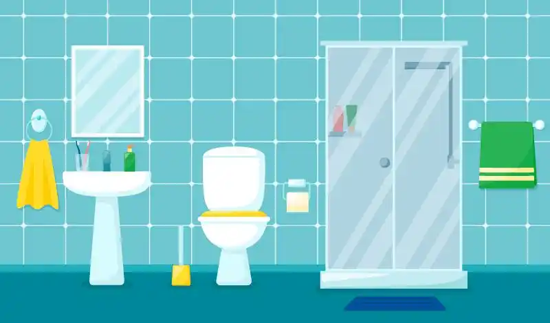 现代浴室卫生间设计矢量素材eps