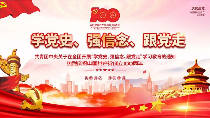 全面开展党史学习教育宣传栏矢量素材