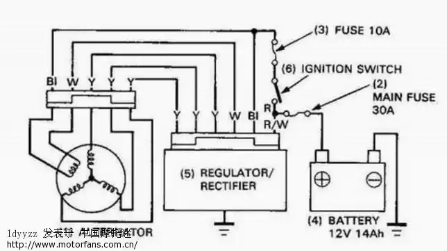 请教 摩托车整流器是7 条线 ,要怎么接?