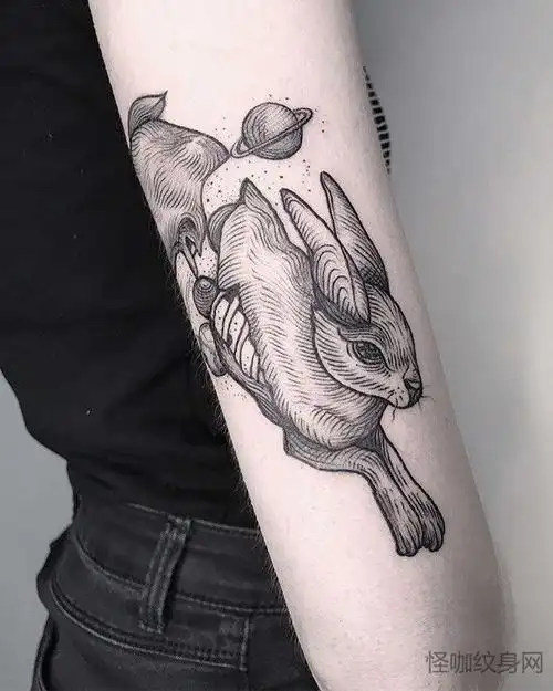 生肖兔纹身黑白 属兔纹身的忌讳和讲究