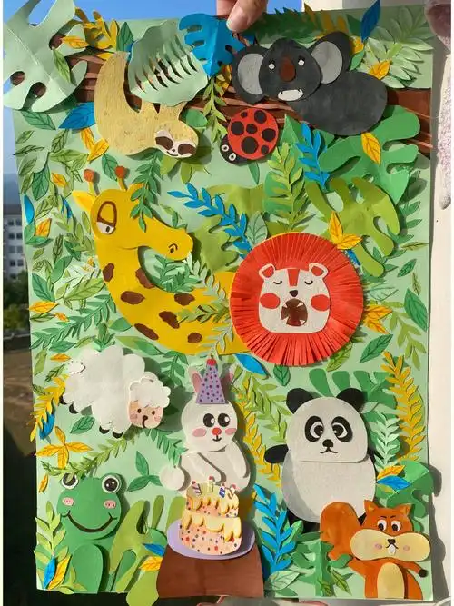 剪贴画手工作品动物剪贴画可出售