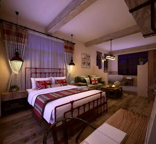 简约混搭欧式田园客栈装修效果图片_装修美图-新浪家居