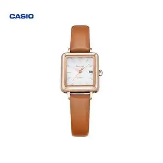 卡西欧casio日式方形金属简约优雅气质手表女卡西欧sheenshsd400cgl7