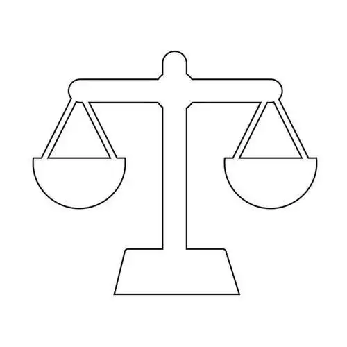 公平公正天平简笔画