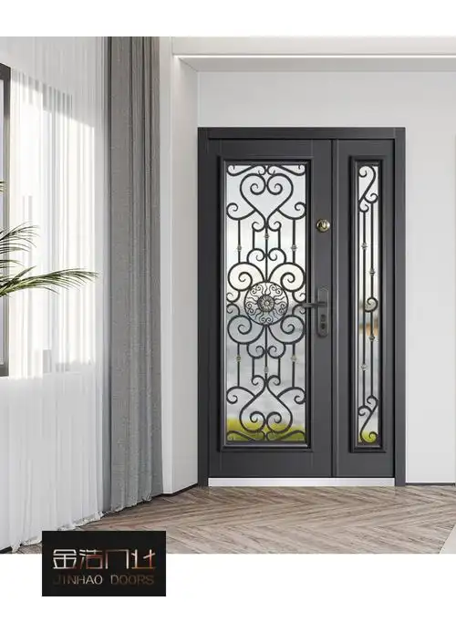 别墅玻璃防盗门家用入户透光门阳台楼道门车库庭院门子母门子母门