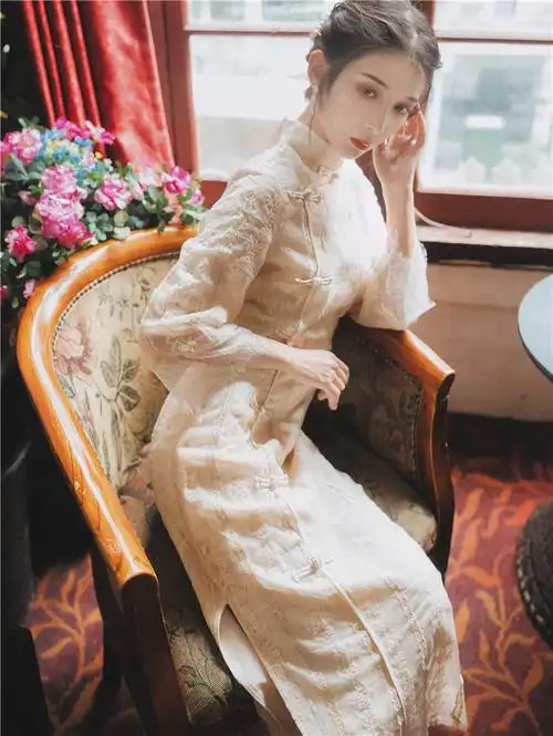 老上海滩民国风小洋装复古蚀骨旗袍军阀夫人年轻款姨太太名媛学生