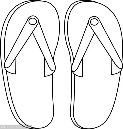 黑白相间的人字拖凉鞋