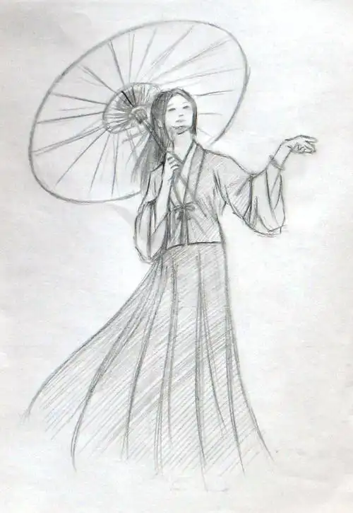 画古装全身美女古装简笔画简笔画画古装美女手绘美女古装简笔画手绘