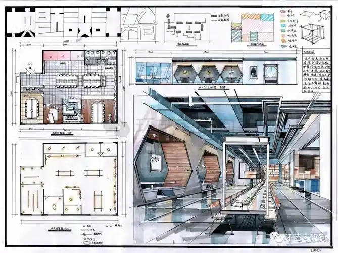 环艺快题丨室内快题优秀作品集锦风暴手绘武汉环艺考研狗