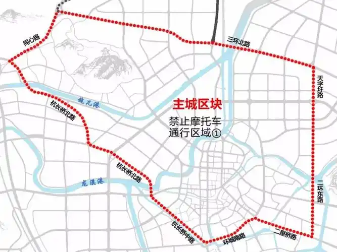 根据《湖州市人民政府关于中心城区部分区域禁止摩托车通行的通告》