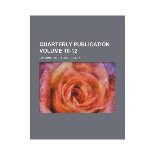 【预订】quarterly publication volume 10-12 9781151854742