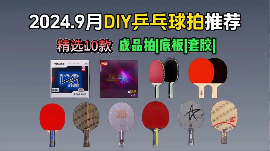 【2024年9月乒乓球选购攻略】diy乒乓球拍底板,套胶搭配推荐,乒乓球拍