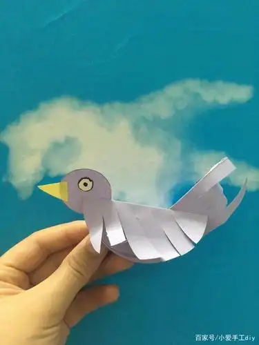 手工剪纸教程～小鸟,宅家带娃做什么,快乐的小鸟来了