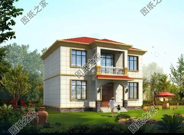 三款农村三间二层别墅,左右对称设计看着就舒服