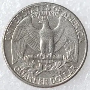 包邮 美国华盛顿老鹰25美分 24mm 美洲外国硬币钱币各国外币真币
