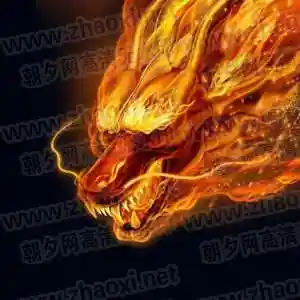 金黄色愤怒的龙头霸气冷酷头像在线设计