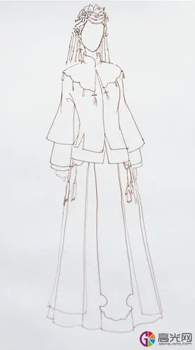 古装女子裙子画法