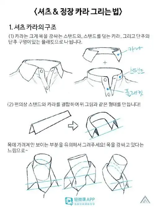 衬衫衣领怎么画增强一下对衬衫衣领的理解