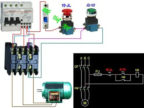 德力西cdc10-10怎么接法 我只带个3相电机 有两个按钮