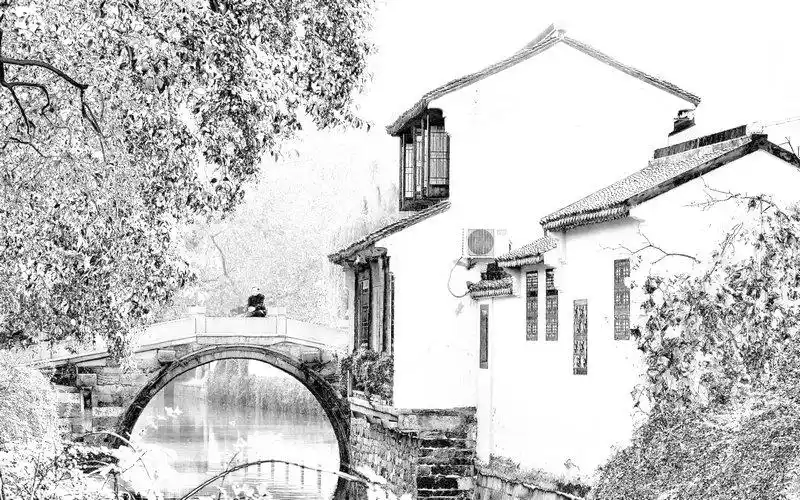 黑白(苏州平江路街景)
