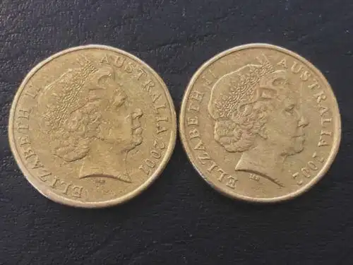 2001 2002 australian one dollar $1 coin