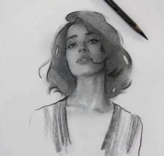 寥寥数笔的素描人物神采飞扬