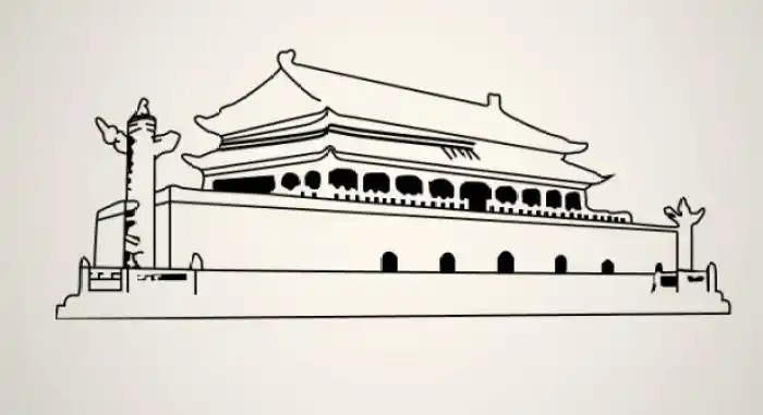 简笔画怎么画北京天安门画法教程步骤欢度国庆北京天安门简笔画大全一