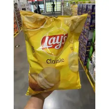 山姆超市原味薯片家庭装美国进口膨化食品零食薯片425.2g会碎 红色