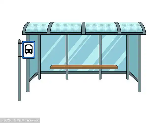 公交车站卡通波普艺术