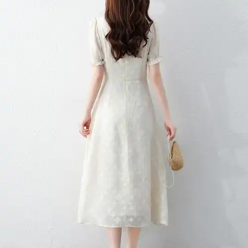 拉夏贝尔拉贝夏季新款21年时尚中长女士淑女女裙连衣裙