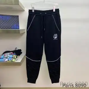 balenciaga/巴黎世家 新款夜光字母logo男士休闲裤修身卫裤束脚裤