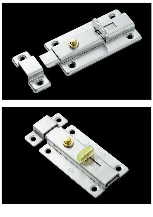 现货炜之兴不锈钢自弹式插销橱柜门窗自动弹簧插销按钮防盗门扣