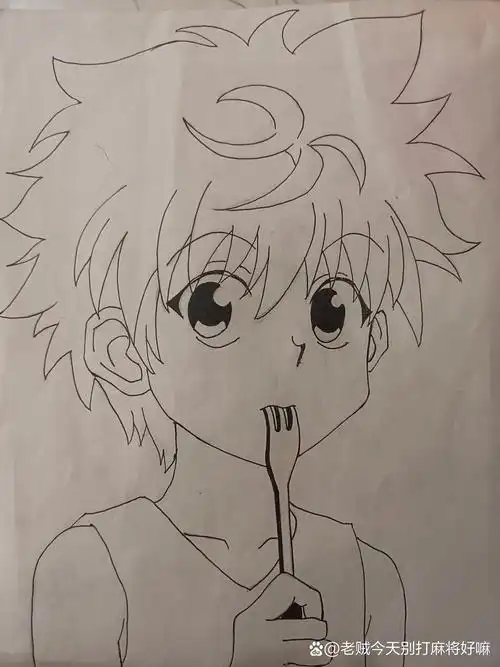 画个头像#全职猎人奇犽# #新手绘画# #新人