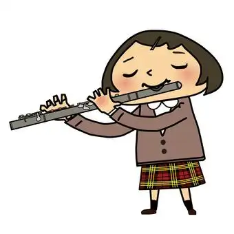 一个长笛的女孩