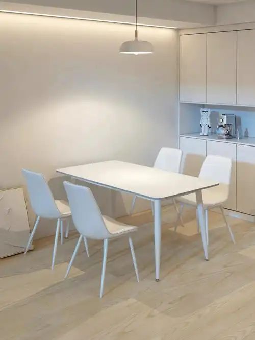 92 极简岩板餐桌椅组合网红饭桌轻奢