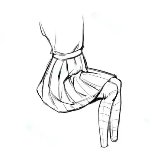 【图文教程】jk控必看!百褶裙怎么画