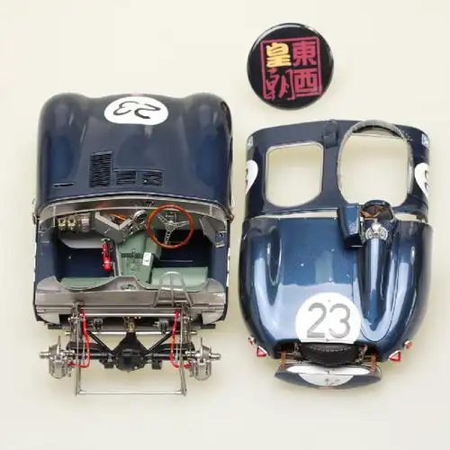 exoto 1:18 捷豹d-type 1956 reims 23号 ecurie ecosse 汽车模型