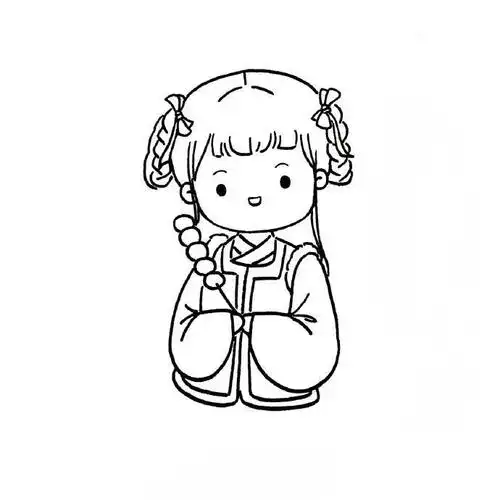 古风小女孩绘画视频教程