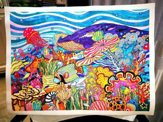 79岁少儿创意美术大画图片