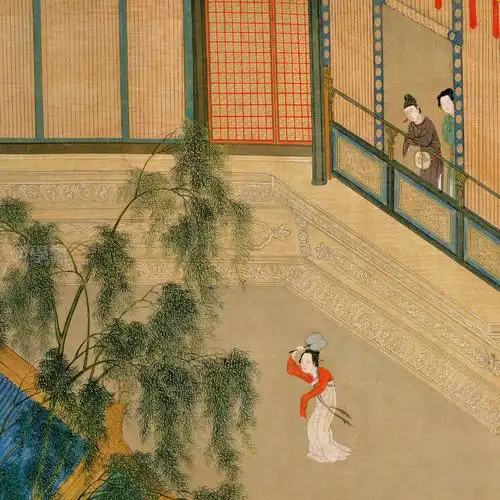 中国十大传世名画之汉宫春晓图仇英作台北故宫博物院藏