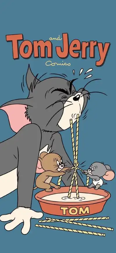 动漫壁纸- 猫和老鼠手绘插画/漫画少年/可爱卡通/旧漫壁纸/锁屏屏保