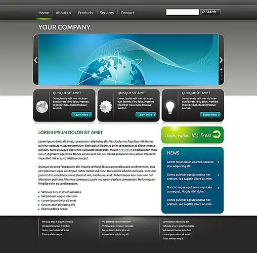 科技网站设计模板设计元素素材免费下载(图片编号:5874266)-六图网