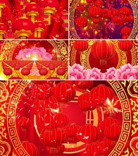 中国范儿led舞台背景视频素材