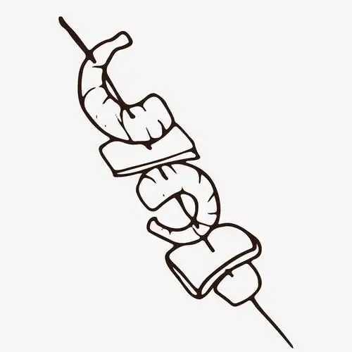 幼儿园自制烧烤串简笔画