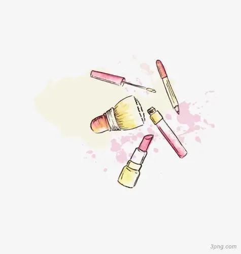 矢量手绘化妆品png素材透明免抠图片-卡通手绘