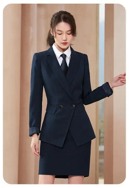 涟影职业装西装外套女时尚气质通勤面试正装帅气西服套装西装衬衫裙子